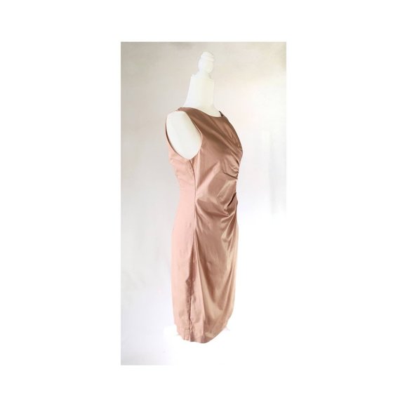 Hoss Intropia Sheath Dress Nude Pink Coral Business Cocktail Party Dress Small - Picture 6 of 8